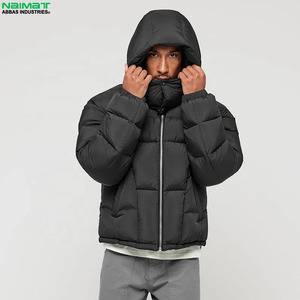 Gradient Color Fade Graphic Puffer <b>Jacket</b> Men Modern Streetwear Fashion <b>Padded</b> Quilted Bubble Coat Winter Outwear - Product Image 3