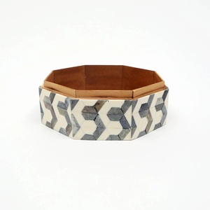 Boîte à bijoux de luxe à motif géométrique avec couvercle, incrustation d'os, faite à la main, pour la décoration intérieure, exportateur - Product Image 2