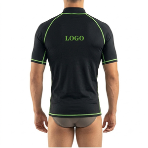 Factory Supply for High Collar Quick Dry Long Sleeve <b>Mens</b> <b>Compression</b> Rashguard <b>Shirt</b> Spandex/Nylon Digital Print - Product Image 2