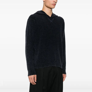 เสื้อฮู้ดถักนิตติ้งสำหรับผู้ชาย ผสมขนแกะเมอริโนและแคชเมียร์ อบอุ่น สวมใส่สบาย คลาสสิก หรูหรา ผลิตตามสั่ง (OEM) - Product Image 3