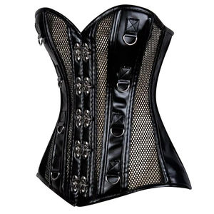 Corset Bustier en Cuir Véritable Tendance pour Femme, Modèle Court Amincissant, Logo OEM, Bralette Gothique, Design Haute Couture - Product Image 1