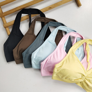 Sports Fitness <b>Bra</b> Women Front Adjustable Straps Yoga Wear Breathable Wireless Support High <b>Stretch</b> Activewear Top - Product Image 2