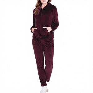 Conjunto Deportivo Antibacterial de Color Sólido 100% Algodón, Pantalones Deportivos, Ropa Deportiva con Logotipo Frontal, Trajes Deportivos para Mujer - Product Image 1