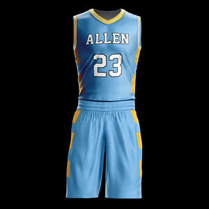 Nuevos Conjuntos de Uniformes de Baloncesto Unisex Personalizados de Calidad Superior, 100% Poliéster, Elásticos en Cuatro Direcciones, con Rayas Impresas, Transpirables y Anti-UV - Product Image 4