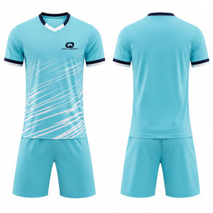 Conjunto de Camiseta y Pantalones Cortos de Fútbol Personalizados para Hombre, Transpirables, que Absorben la Humedad, 100% Poliéster, para Clubes Deportivos - Product Image 2