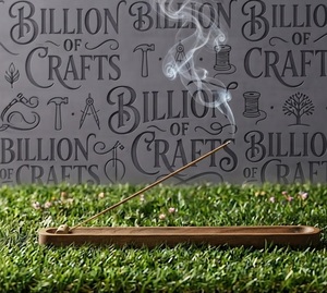 High End Elegant Brass Metal Rod Wooden Base <b>Incense</b> <b>Stick</b> <b>Holder</b> <b>For</b> Office Yoga Meditation - Product Image 5