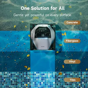 Nettoyeur <span class=keywords><strong>de</strong></span> piscine robotisé sans fil, aspiration maximale <span class=keywords><strong>de</strong></span> 30 m³/h, télécommande LiFi, nettoyage en profondeur des parois, adapté aux piscines <span class=keywords><strong>de</strong></span> villas privées - Product Image 2
