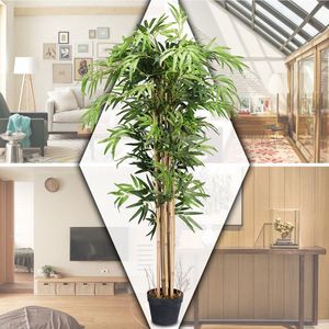 Albero di Bambù Artificiale in Seta di 1,5 Metri per Interni ed Esterni, Vaso Decorativo di Alta Qualità - Product Image 3