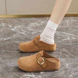 Zapatos de Diseñador de Alta Calidad en Gamuza Genuina, Personalizados, Unisex, Tipo Mule, Birkenstocks, Zuecos y Mules para <span class=keywords><strong>Mujer</strong></span>, Zuecos de Corcho, Pantuflas de Cuero de Lujo - Product Image 5