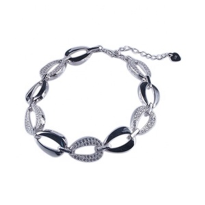 Pulsera de Plata de Ley 925 con Diamantes Personalizados de Moda Italiana, Pulsera con Dijes Minimalistas Ajustables con Piedras de Circonia Cúbica para Mujer - Product Image 3
