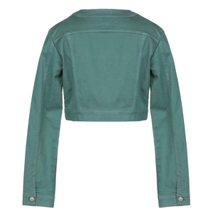 เสื้อแจ็คเก็ตยีนส์แฟชั่นลำลองสำหรับผู้หญิง แขนยาว ตัดเย็บตามสั่ง ระบายอากาศได้ดี บุด้วยผ้าฝ้ายทอ ออกแบบมาเพื่อความพอดีตัว - Product Image 2