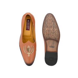 Chaussures traditionnelles en cuir faites à la main de qualité supérieure pour hommes, Nagra Jutti par Asken Atelier - Product Image 1