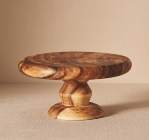 Support à gâteau rond en bois d'acacia fait main, plateau de présentation de desserts pour boulangerie, mariage, événement, décoration de table pour maison arabe - Product Image 1