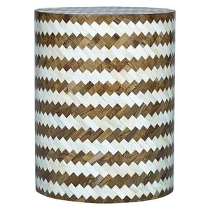 Mesa de Cajones con Incrustaciones de Hueso de ILAHI, Diseño Moderno con Detalles de Ágata, Almacenamiento de Tres Niveles, Mueble Portátil para el Hogar - Product Image 1