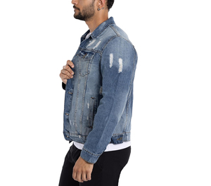 Factory Price <b>Denim</b> <b>Jacket</b> for Men Casual Jeans wear Coat OEM Available Stylish Men's Adult <b>Jacket</b> in affordable price - Product Image 2