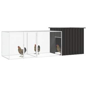 Grande cage à poulets réglable en acier galvanisé anthracite pour animaux de compagnie - Product Image 2