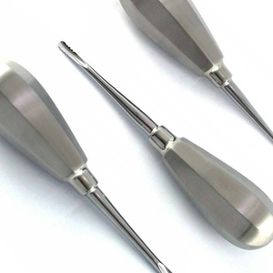 ชุดอุปกรณ์ถอนฟันสแตนเลสแบบโค้ง 3 ชิ้น สำหรับยกโคนรากฟัน - Product Image 1