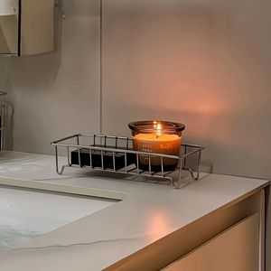 Metal Over Sink <b>Storage</b> Basket <b>Wire</b> <b>Rack</b> Countertop Organizer for Bathroom Vanity Soap Bottle Holder - Product Image 1