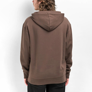Sweat-shirt à capuche marron pour homme, coupe ample, logo imprimé pailleté, style décontracté, poche avant, manches classiques, coton French Terry - Product Image 4