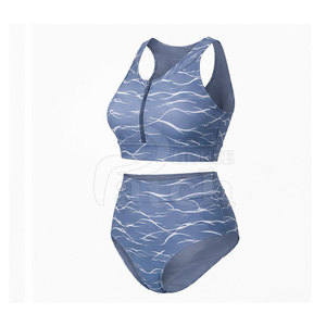 Wholesale Women Two Piece <b>Bikini</b> Set Trendy Swimwear <b>High</b> <b>Waist</b> Bottom Custom Design Stretch Fabric Beach Resort Collection - Product Image 4