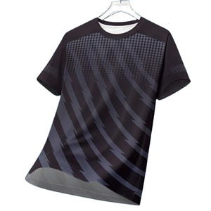 Fitness Tee Gradient Sports Camisetas para hombres Verano Casual Cuello redondo 3D Impreso Camisetas de manga corta Secado rápido - Product Image 1