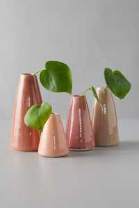 <b>Ceramic</b> Tabletop <b>Vase</b> Set Minimalist Design Glazed Pink Tones 8-16 Inches Exquisite Durable - Product Image 1