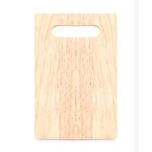Planche à découper en bois d'acacia durable, petite planche de service incurvée, finition naturelle, planche à découper de cuisine avec trou pour la poignée - Product Image 5