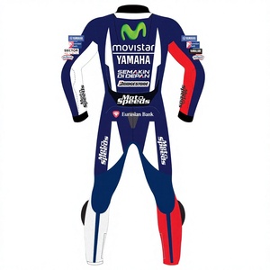 ชุดแข่งรถจักรยานยนต์ Jorge Lorenzo MotoCP รุ่น Ramaha ชุดแข่งแบบชิ้นเดียว ระดับมืออาชีพ พร้อมเกราะป้องกัน CE ระดับ 2 แบบจั๊มสูท/ชุดแข่ง - Product Image 2