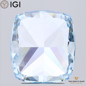 Diamant CVD cultivé en laboratoire certifié IGI, couleur bleu vif fantaisie, clarté VVS2, taille carrée coussin, 3,00 carats, pour bague de luxe - Product Image 4