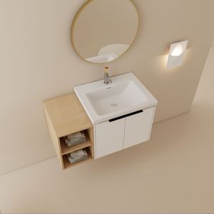 Mueble de Baño de 36 Pulgadas con Cierre Suave, Lavabo y Pequeños Estantes de Almacenamiento BVC07436WHLTK - Product Image 5