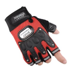 Gants tactiques en cuir respirant pour l'hiver, demi-doigts, pour moto et cyclisme, unisexe, légers, pour les sports de plein air - Product Image 6