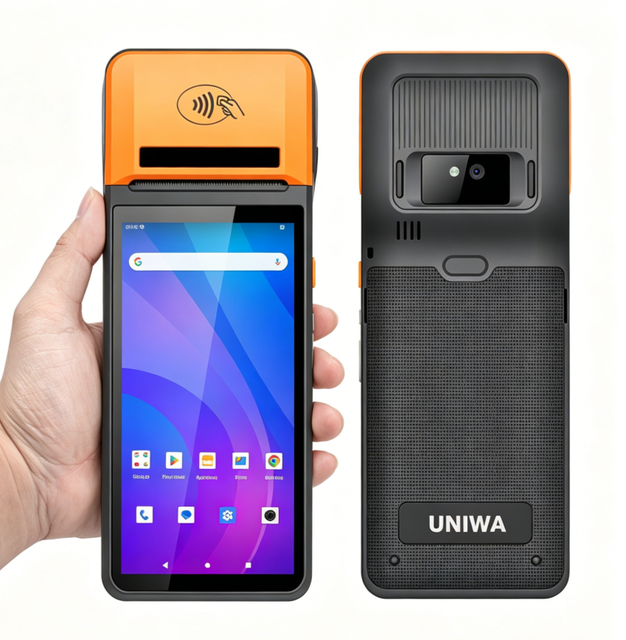 Uniwa V4p All-in-One 4G PDA Android 13 Built-in NFC & Thermal Printer Removable 3200mAh Battery Handheld Terminal