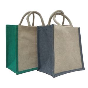 Bolsa de Yute Rectangular Estampada - Diseño Art Deco Ecológico Hecho a Mano - Ligera y Duradera para Uso en Exteriores - Diwali, Jubilación - Product Image 1
