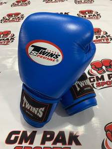 Nuevos Guantes de Boxeo Twins Blue Muay Thai con Cierre de Velcro, 100% Cuero Vacuno - Product Image 5