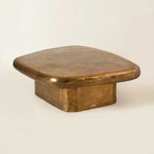 Consigue tu Mesa Consola de Estilo Moderno de Mediados de Siglo, Base de Pedestal de Madera Maciza, Muebles Hechos a Mano para Sala de Estar - Product Image 1