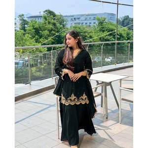 Conjunto de fiesta hermosa para mujer Top Plazzo Dupatta - Product Image 5