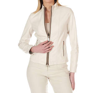 <b>Women's</b> Plus Size Leather <b>Jacket</b> with Satin Fabric Waterproof & Eco-Friendly Streetwear Fashion - Product Image 6