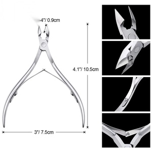 Stainless Steel <b>Nail</b> Clippers Flat Sharp Tip Wide Jaw Opening Professional Finger <b>Nail</b> <b>Tool</b> Adult Simple Style Bulk Pack - Product Image 3