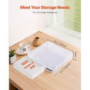 Confezione da 6 scatole impilabili in plastica trasparente per la conservazione di carta da scrapbook, custodia multiuso per documenti con angoli arrotondati, versione 2022 - Product Image 2