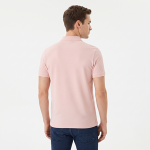 Men's Summer Casual Polo <b>Shirt</b> Solid Color Short Sleeve Stretch Fabric Button <b>Collar</b> <b>T</b> <b>Shirt</b> Comfortable Daily Wear - Product Image 3