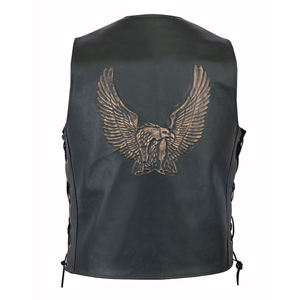 Gilet de moto sans manches en cuir véritable personnalisé pour homme, homologué CE, imperméable, respirant, protection pour la conduite 2026 - Product Image 2