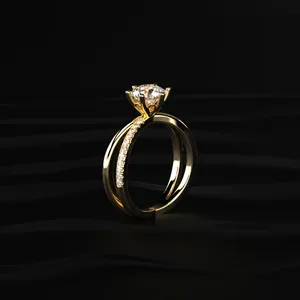 Fashion Jewelry With IGI Certified Crisscross Band Wedding Diamond <b>Ring</b> White For Women Buy Direct From <b>Indian</b> Trusted Supplier - Product Image 3