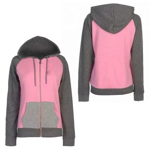 Sudadera con Capucha para Mujer, Color Amarillo y Gris, Bloques de Color, Mezcla de Algodón, Tejido de Punto, Informal, con Bolsillos, Transpirable, para Otoño - Product Image 4