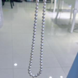 Collar de Perlas Blancas Australianas de Alta Calidad, 7-8 mm, Sin Núcleo, Tamaño Clásico, con Brillo Blanco, Círculo Perfecto, Menor - Product Image 3