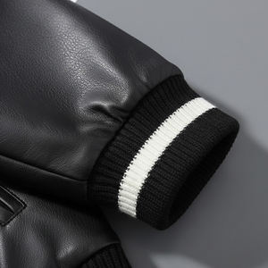 แจ็คเก็ตวาร์ซิตี้คุณภาพสูง ทำจากหนังแท้ คอตั้ง กันน้ำ เหมาะสำหรับใส่ในฤดูหนาว - Product Image 5