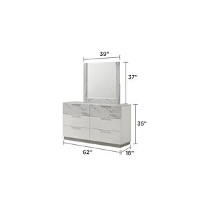 Specchio Oversize Bicolore con Cornice Laccata Effetto Marmo Lucido e Superficie Riflettente - Include Solo lo Specchio, Identico a B009 - Product Image 3