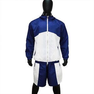 ODM <b>Men</b> Custom Polyester Windbreaker Short Set High Performance <b>Men's</b> Streetwear <b>Summer</b> Windbreaker Hooded <b>Jacket</b> & Short Set - Product Image 1