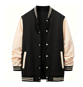 Men's Varsity Jacket Custom Embroidered Cotton Baseball Jacket Windproof Breathable Winter Streetwear <b>Coat</b> Oem Bulk Team Wear - Product Image 1