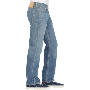 Jeans casuales para hombre, estilo retro, lavados, rasgados y con parches, de corte ajustado. - Product Image 1