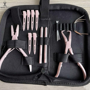 Wholesale Rate Good Selling High End Hair Extension Master Kit With Portable Organizer For Beauty Hair Extension <b>Tools</b> Kits - Product Image 2